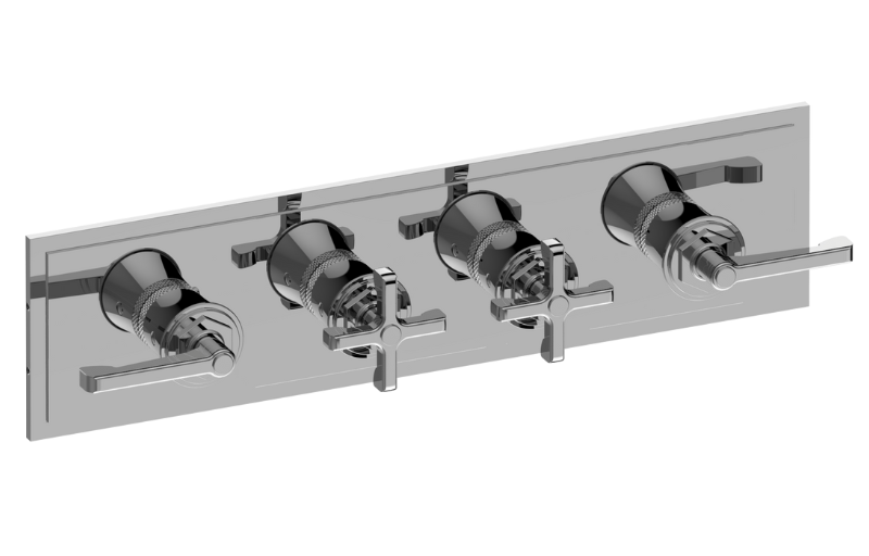 Vignola M-Series Valve Horizontal Trim with Four Handles