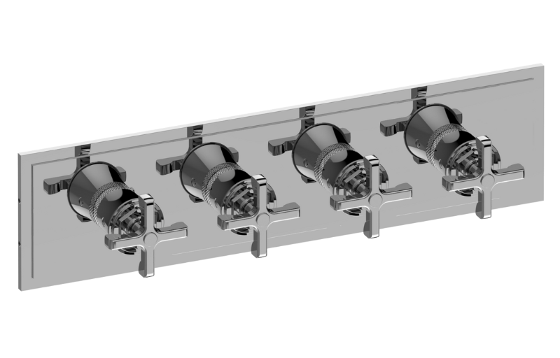 Vignola M-Series Valve Horizontal Trim with Four Handles