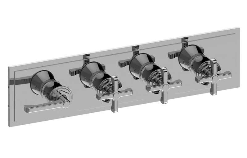 Vignola M-Series Valve Horizontal Trim with Four Handles