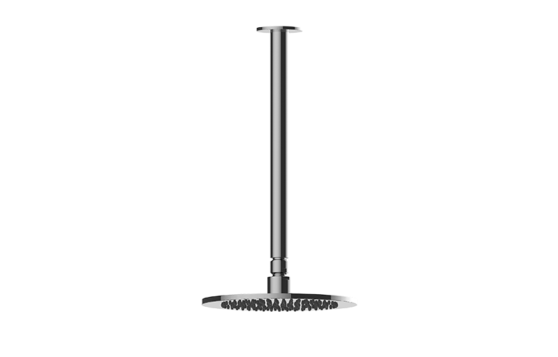 Contemporary Showerhead with Ceiling Arm