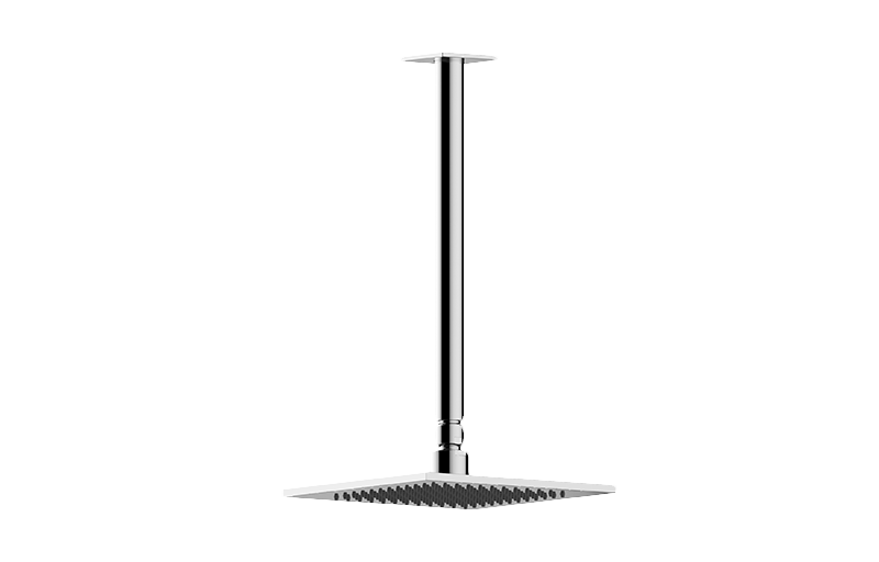 Contemporary Showerhead with Ceiling Arm