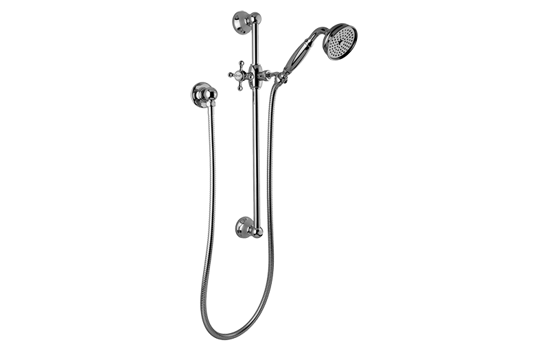 Traditional Handshower w/Wall-Mounted Slide Bar