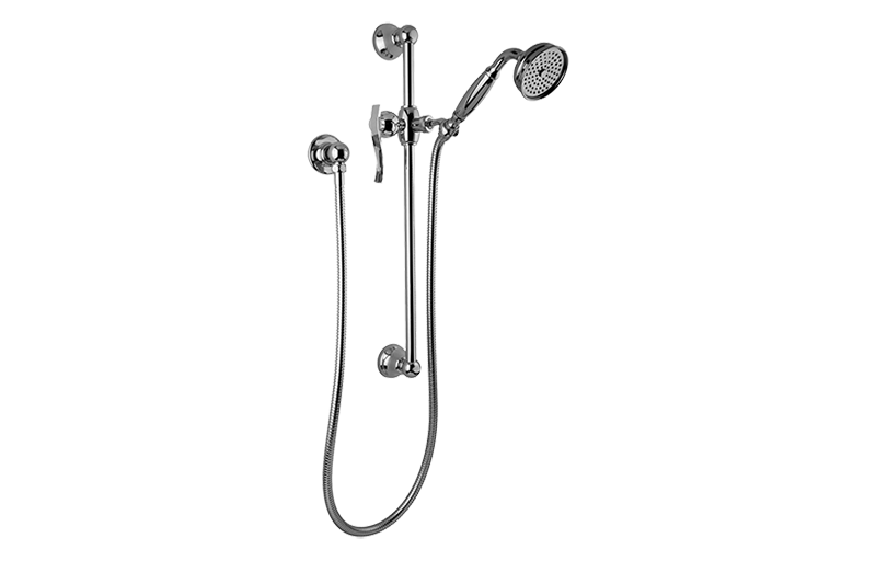 Traditional Handshower w/Wall-Mounted Slide Bar