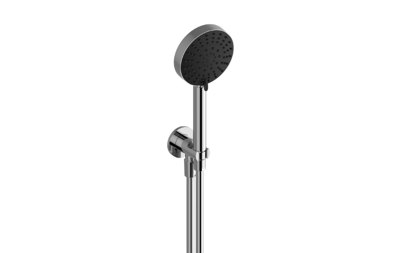 Multifunction Handshower with Wall Bracket and Integrated Wall Supply Elbow