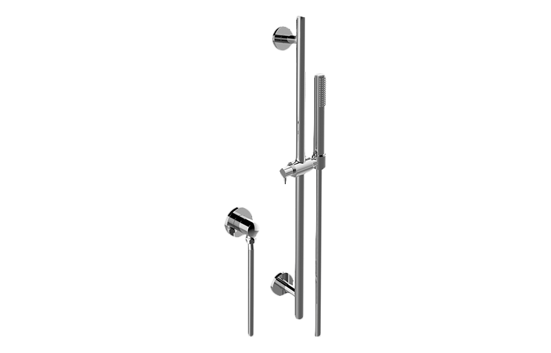 Contemporary Handshower with Wall-Mounted Slide Bar