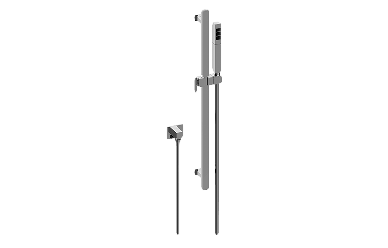 Contemporary Handshower w/Wall-Mounted Slide Bar