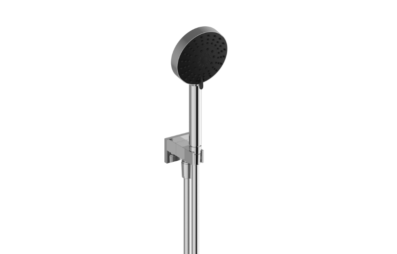 Contemporary Handshower with Wall Bracket and Integrated Wall Supply Elbow