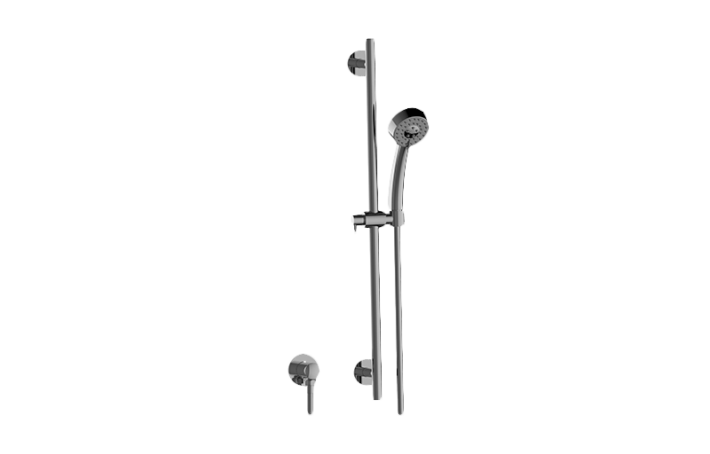 Contemporary Handshower w/Wall-Mounted Slide Bar