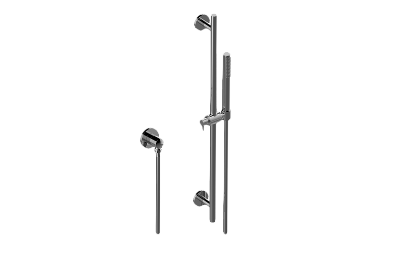 Contemporary Handshower with Wall-Mounted Slide Bar