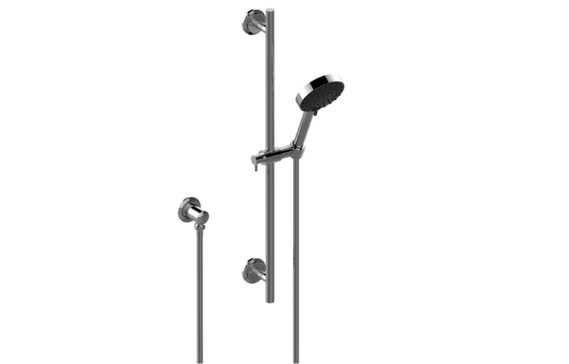 Contemporary Handshower with Wall-Mounted Slide Bar