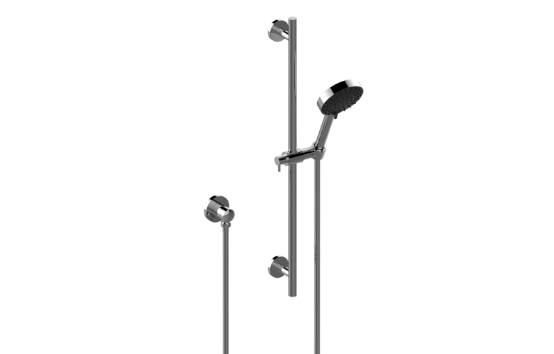 Contemporary Handshower with Wall-Mounted Slide Bar