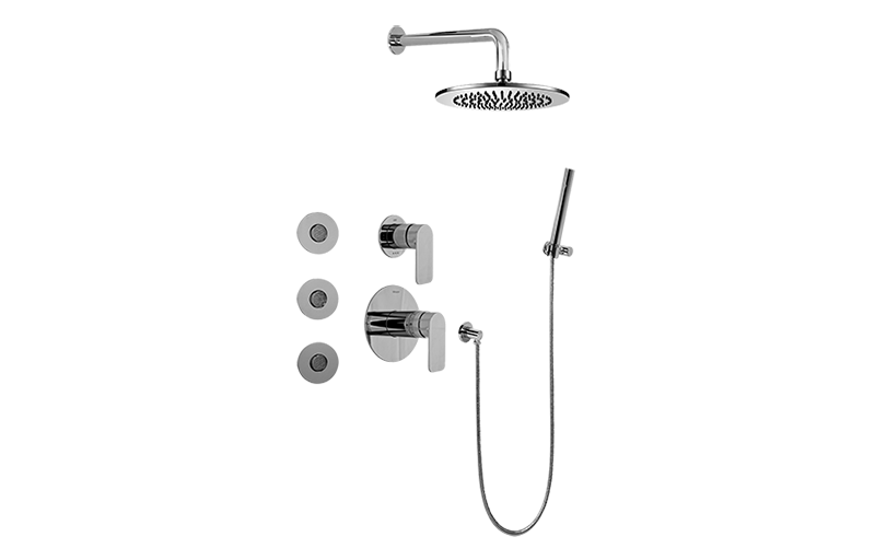 Full Thermostatic Shower System with Transfer Valve (Rough & Trim)