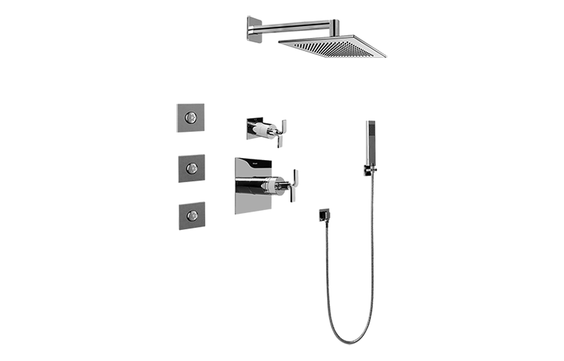 Full Thermostatic Shower System with Transfer Valve (Rough & Trim)