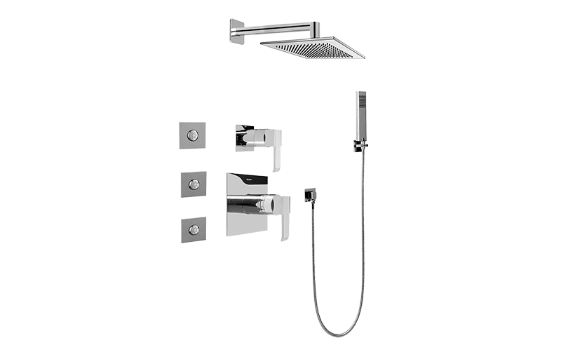 Full Thermostatic Shower System with Transfer Valve (Rough & Trim)