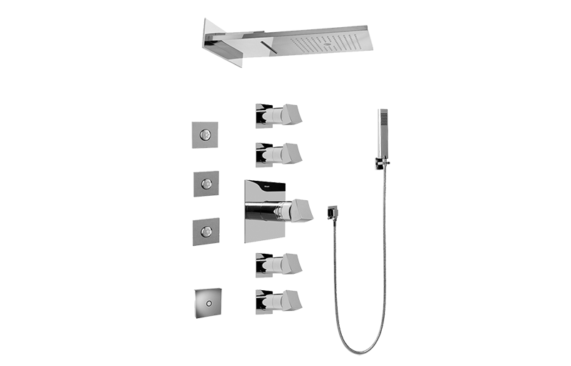 Full Square LED Thermostatic Shower System