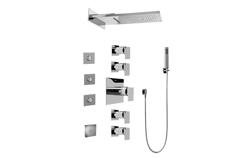 Full Square LED Thermostatic Shower System