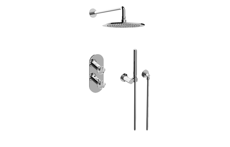 Harley M-Series Thermostatic Shower System - Shower with Handshower