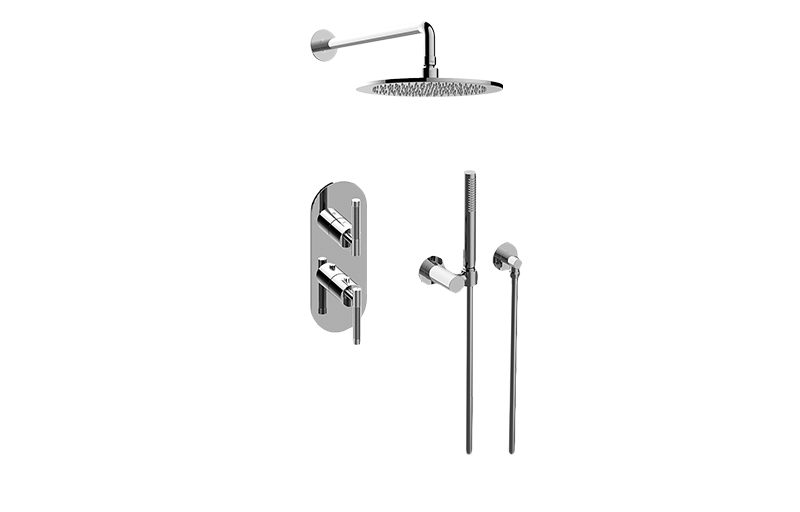 Harley M-Series Thermostatic Shower System - Shower with Handshower