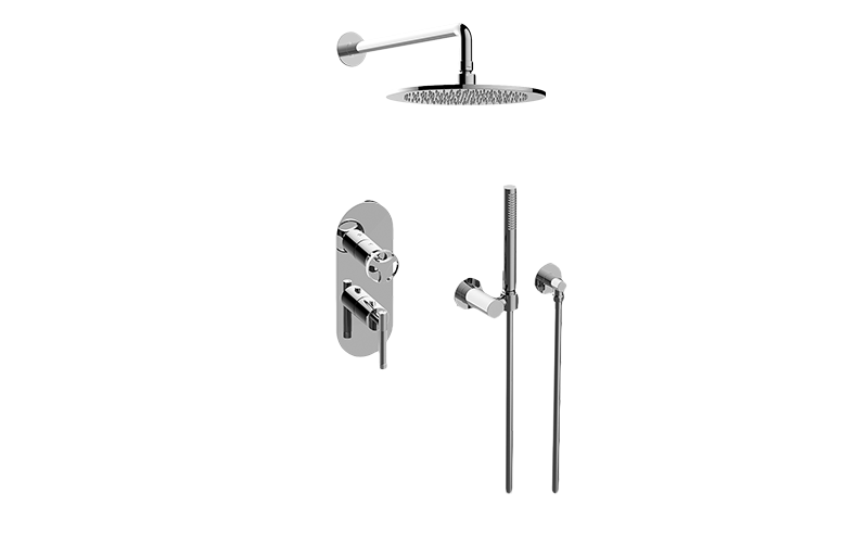 Harley M-Series Thermostatic Shower System - Shower with Handshower