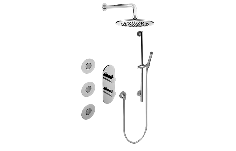 M-Series Full Thermostatic Shower System with Diverter Valve