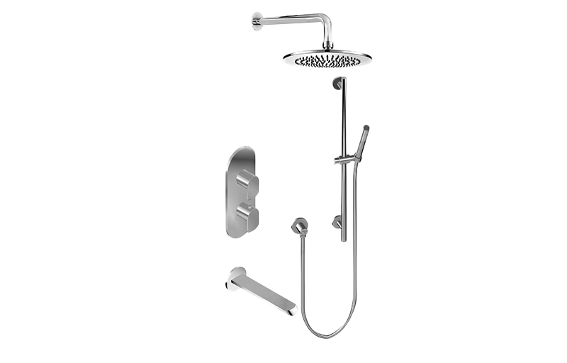 M-Series Full Thermostatic Shower System with Diverter Valve