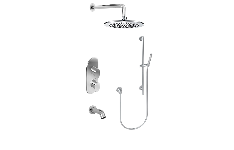 M-Series Full Thermostatic Shower System with Diverter Valve