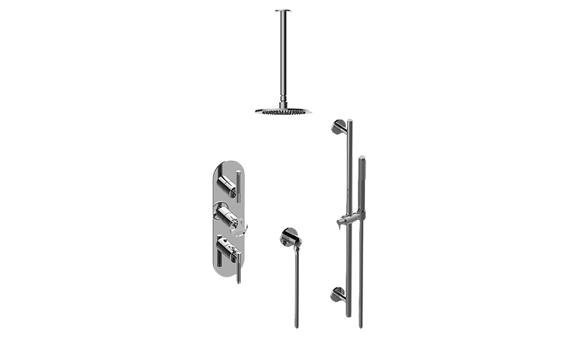 Harley M-Series Thermostatic Shower System - Shower with Handshower