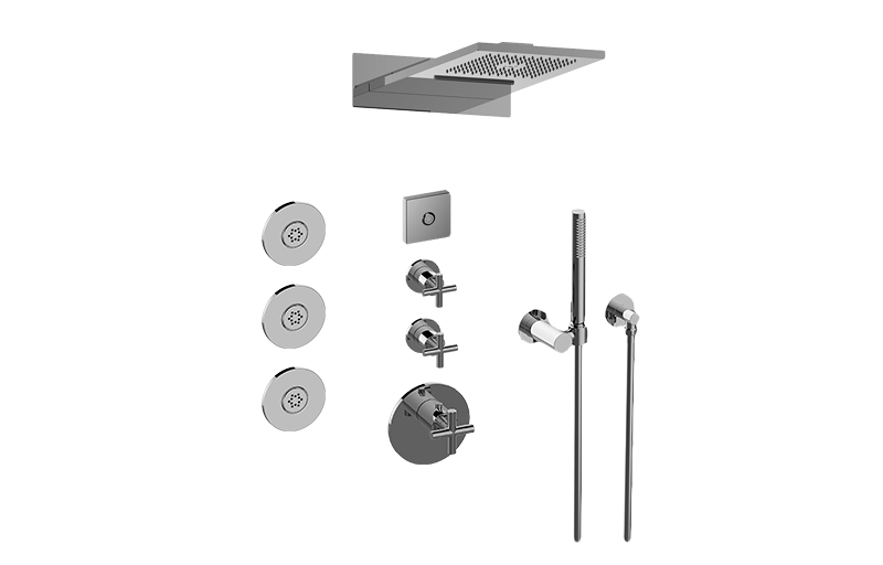 M-Series Full Thermostatic Shower System with LED