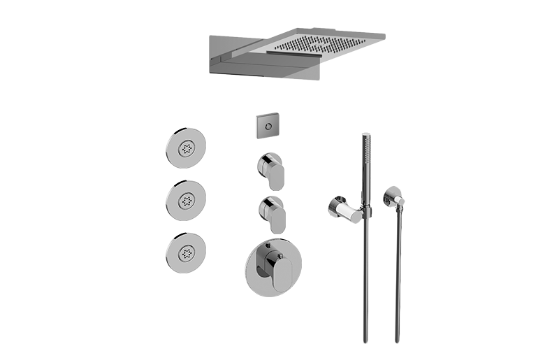 M-Series Full Thermostatic Shower System with LED