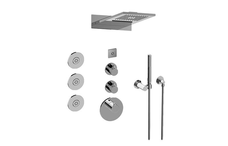 M-Series Full Thermostatic Shower System with LED