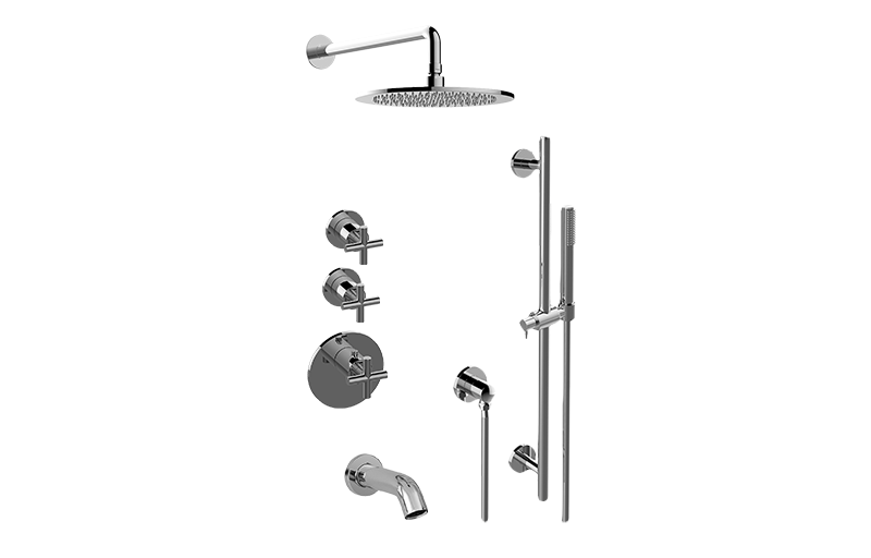 M-Series Thermostatic Shower System - Tub and Shower with Handshower