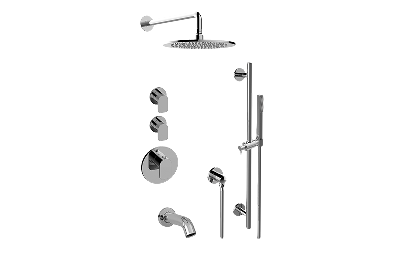 M-Series Thermostatic Shower System - Tub and Shower with Handshower