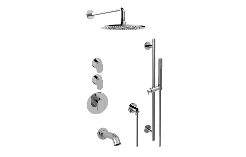 M-Series Thermostatic Shower System - Tub and Shower with Handshower