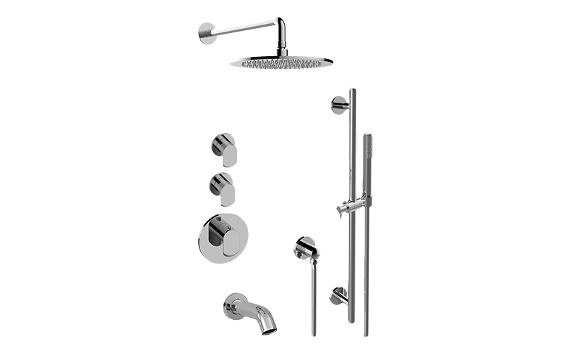 M-Series Thermostatic Shower System - Tub and Shower with Handshower