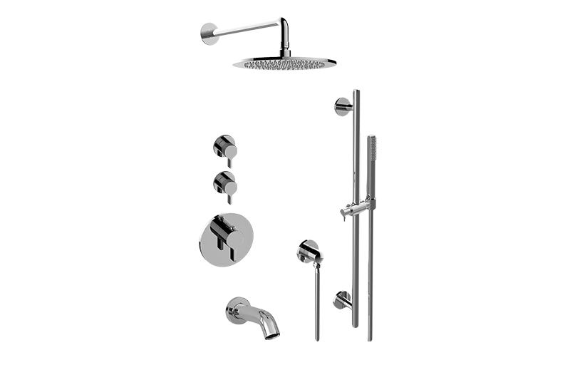 M-Series Thermostatic Shower System - Tub and Shower with Handshower