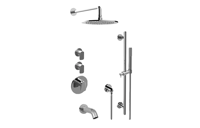 M-Series Thermostatic Shower System - Tub and Shower with Handshower