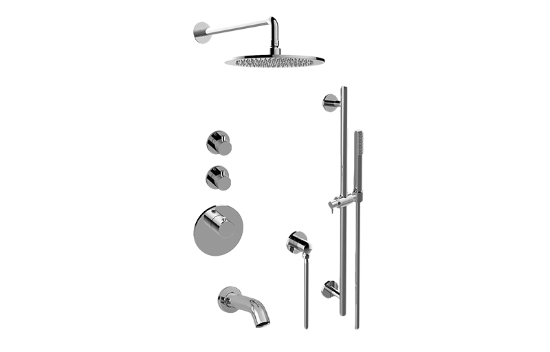 M-Series Thermostatic Shower System - Tub and Shower with Handshower