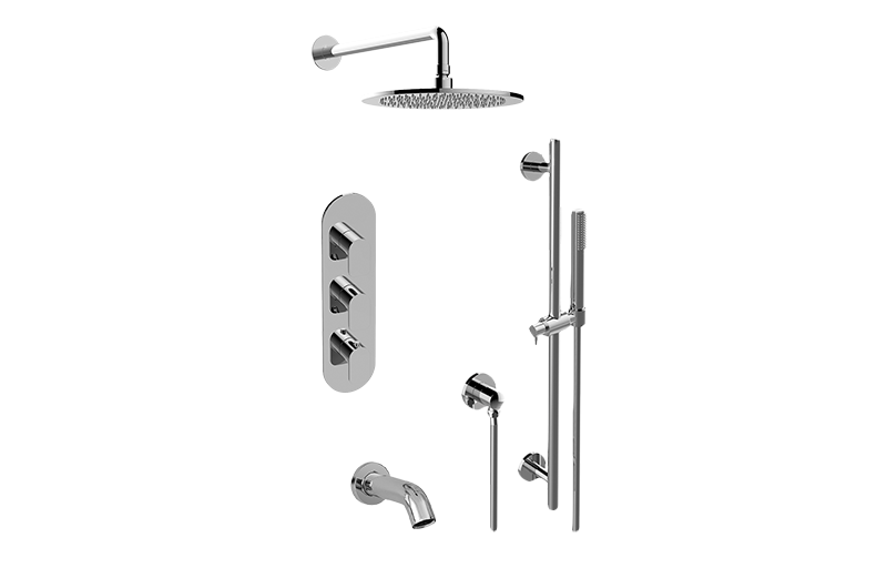 M-Series Thermostatic Shower System - Tub and Shower with Handshower