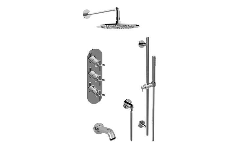 M-Series Thermostatic Shower System - Tub and Shower with Handshower