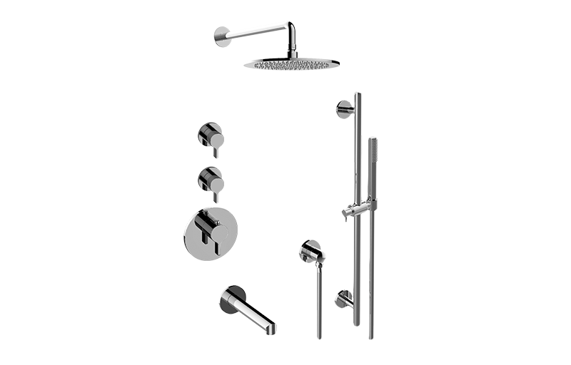 M-Series Thermostatic Shower System - Tub and Shower with Handshower