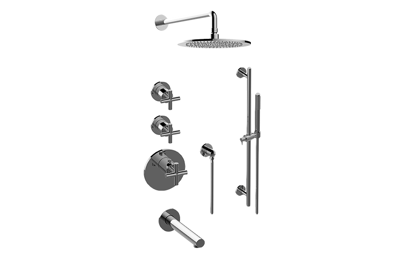 M.E. 25 M-Series Thermostatic Shower System - Tub and Shower with ...