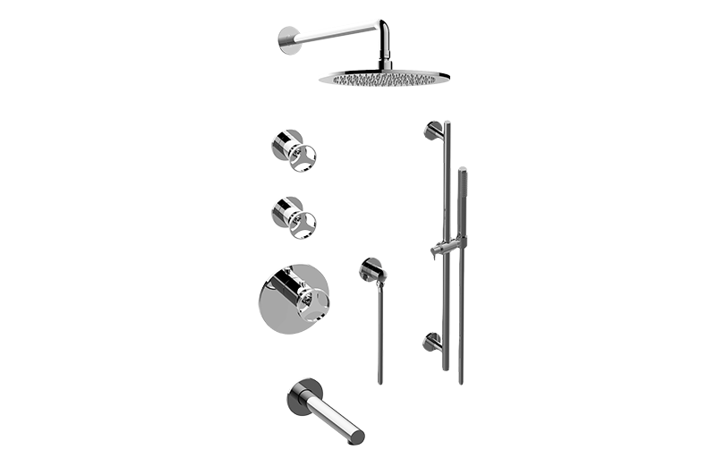 Harley M-Series Thermostatic Shower System - Tub and Shower with Handshower