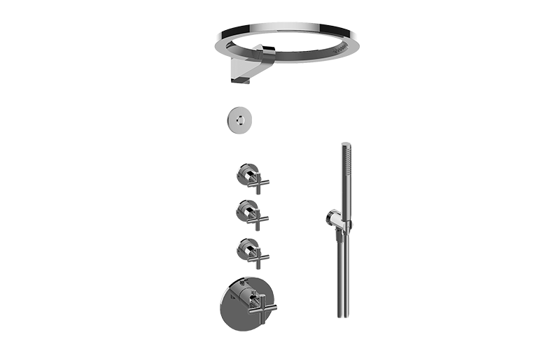 M-Series Thermostatic Shower System - Ametis Ring with Handshower