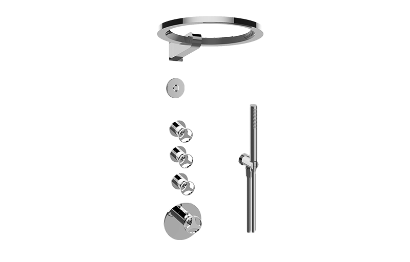 M-Series Thermostatic Shower System - Ametis Ring with Handshower