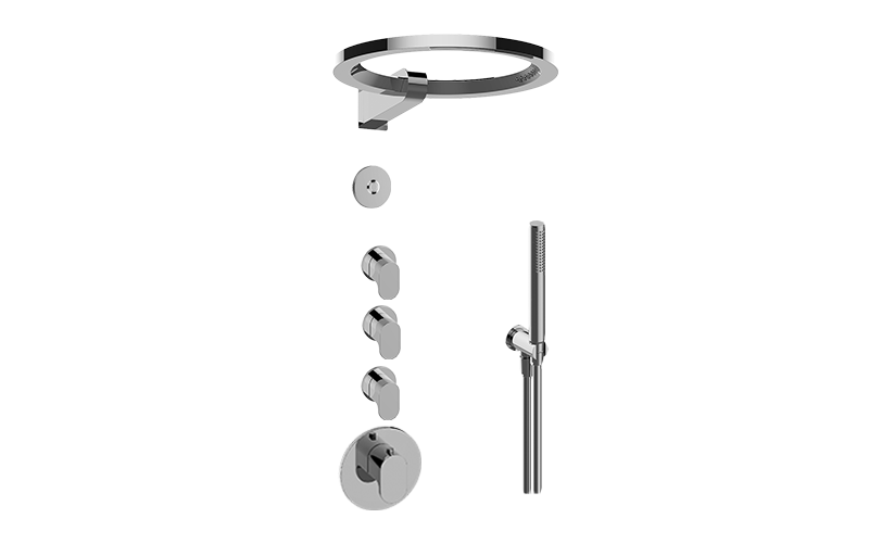 M-Series Thermostatic Set with Ametis Ring and Handshower