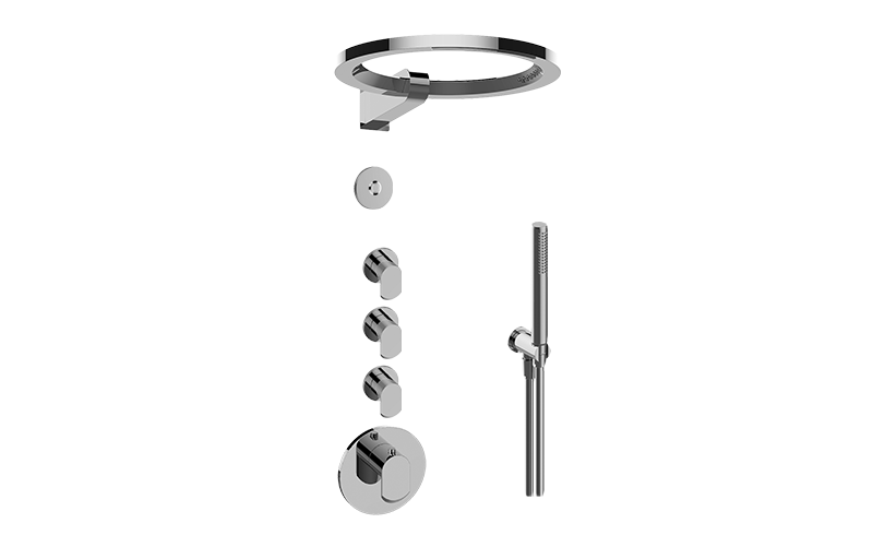 M-Series Thermostatic Shower System - Ametis Ring with Handshower