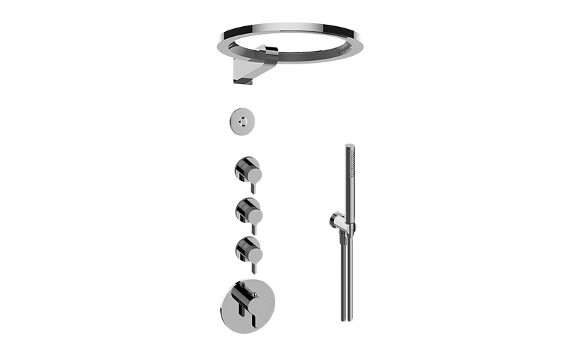 M-Series Thermostatic Shower System - Ametis Ring with Handshower