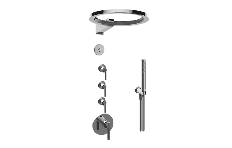 M-Series Thermostatic Shower System - Ametis Ring with Handshower