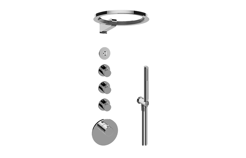 M-Series Thermostatic Shower System - Ametis Ring with Handshower