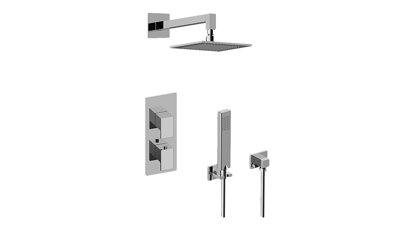 Solar M-Series Thermostatic Shower System - Shower with Handshower